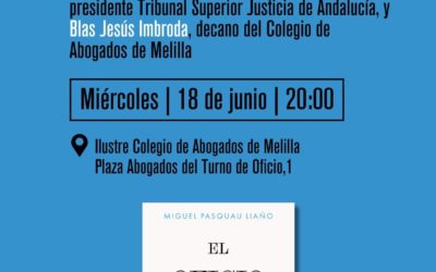 Melilla acoge la presentación de «El oficio de decidir», de Miguel Pasquau Liaño