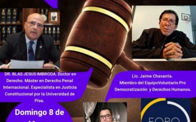 Blas Jesús Imbroda analizará en un foro online los efectos jurídicos de la sentencia de la Corte IDH sobre el caso Chavarría contra Nicaragua